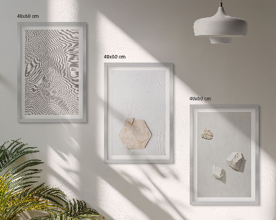 Composizione di quadri Texture leggere e boho effetto sabbia