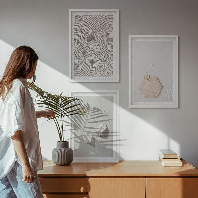 Composizione di quadri Texture leggere e boho effetto sabbia