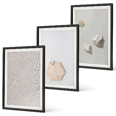 Composizione di quadri Texture leggere e boho effetto sabbia
