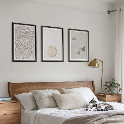 Composizione di quadri Texture leggere e boho effetto sabbia