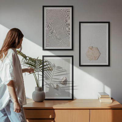Composizione di quadri Texture leggere e boho effetto sabbia