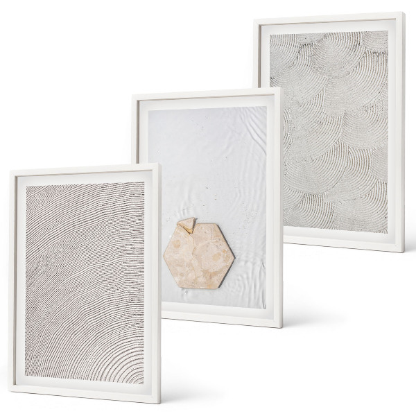 Set di quadri incorniciati Texture leggere e boho effetto sabbia