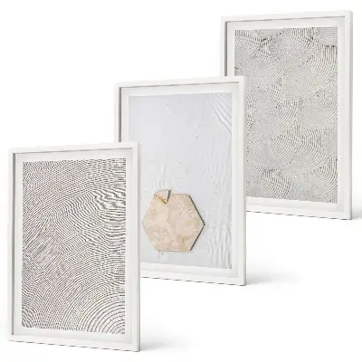 Set di quadri incorniciati con texture boho effetto sabbia
