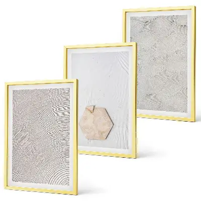 Set di quadri incorniciati con texture boho effetto sabbia