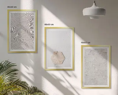 Set di quadri incorniciati con texture boho effetto sabbia