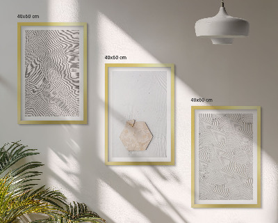 Set di quadri incorniciati Texture leggere e boho effetto sabbia
