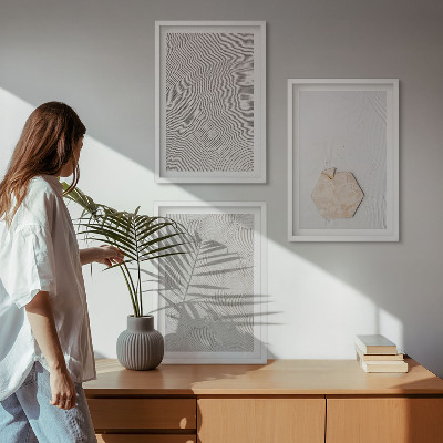 Set di quadri incorniciati Texture leggere e boho effetto sabbia