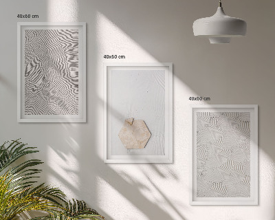 Set di quadri incorniciati Texture leggere e boho effetto sabbia