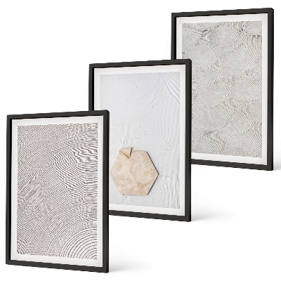 Set di quadri incorniciati Texture leggere e boho effetto sabbia