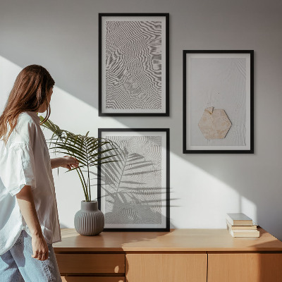 Set di quadri incorniciati Texture leggere e boho effetto sabbia