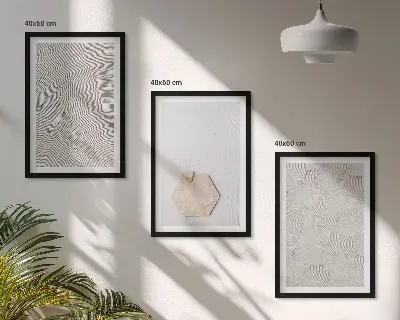 Set di quadri incorniciati con texture boho effetto sabbia
