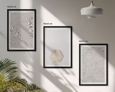 Set di quadri incorniciati Texture leggere e boho effetto sabbia