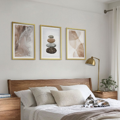 Set di 3 quadri Forme astratte dai colori pastello