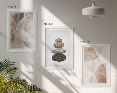 Set di 3 quadri Forme astratte dai colori pastello