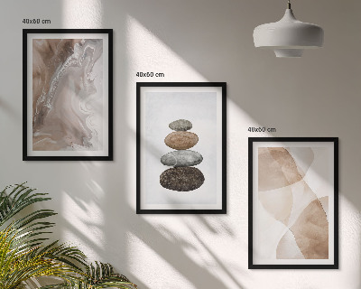 Set di 3 quadri Forme astratte dai colori pastello