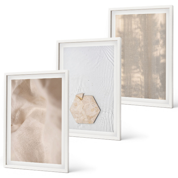 Set di 3 quadri Texture delicate, stile boho-chic.