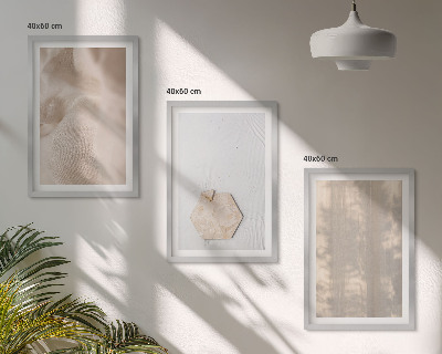 Set di 3 quadri Texture delicate, stile boho-chic.