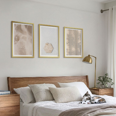 Set di 3 quadri Texture delicate, stile boho-chic.