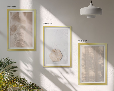 Set di 3 quadri Texture delicate, stile boho-chic.