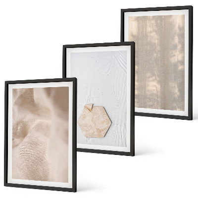 Set di 3 quadri Texture delicate, stile boho-chic.