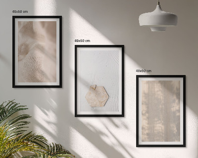 Set di 3 quadri Texture delicate, stile boho-chic.