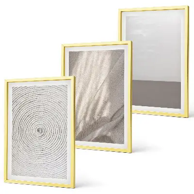 Composizione di quadri con texture boho naturali