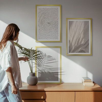 Composizione di quadri Texture boho naturali