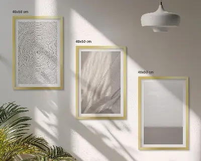Composizione di quadri con texture boho naturali