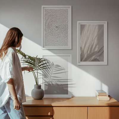 Composizione di quadri Texture boho naturali