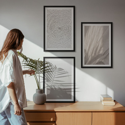 Composizione di quadri Texture boho naturali