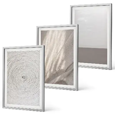 Composizione di quadri con texture boho naturali