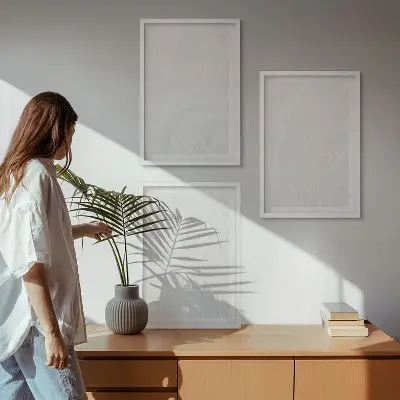 Set di quadri incorniciati con elegante struttura in marmo
