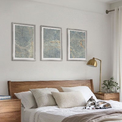 Set di 3 quadri Pietra decorativa in marmo verde
