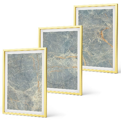 Set di 3 quadri Pietra decorativa in marmo verde