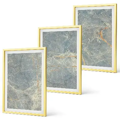 Pietra decorativa in marmo verde set di 3 quadri