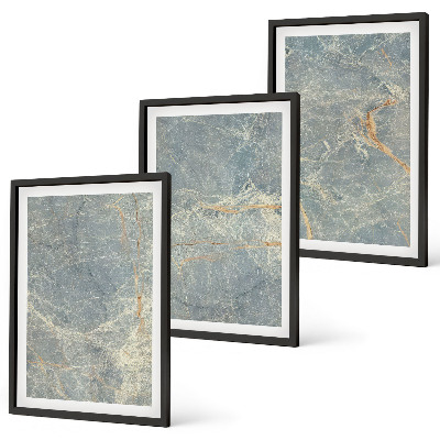 Set di 3 quadri Pietra decorativa in marmo verde