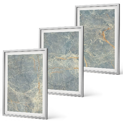 Set di 3 quadri Pietra decorativa in marmo verde