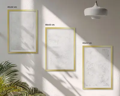 Composizione di quadri con sfondo minimalista a pois bianchi
