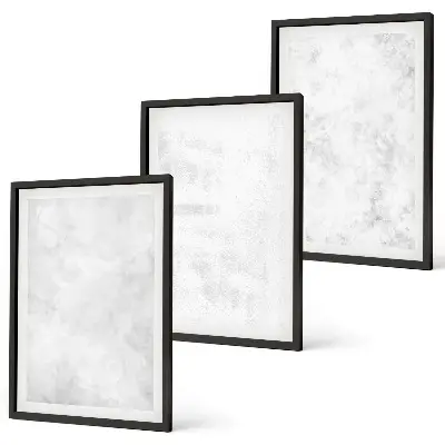 Composizione di quadri con sfondo minimalista a pois bianchi