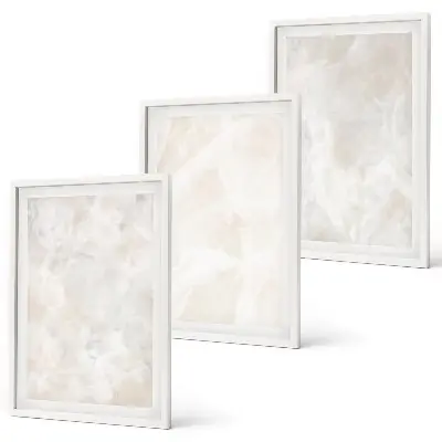 Set di quadri incorniciati con stampa di strutture in marmo color pastello