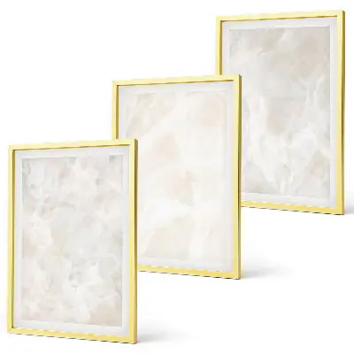 Set di quadri incorniciati con stampa di strutture in marmo color pastello