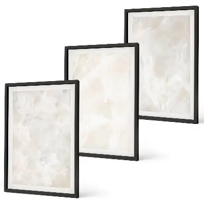 Set di quadri incorniciati con stampa di strutture in marmo color pastello