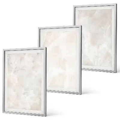Set di quadri incorniciati con stampa di strutture in marmo color pastello