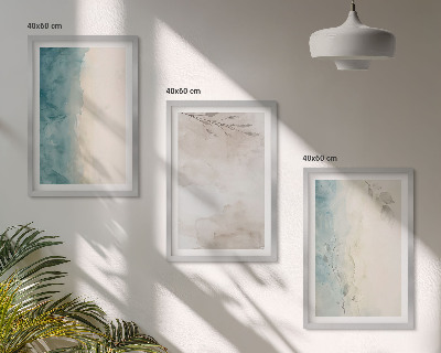 Set di 3 quadri Texture delicate ad acquerello.