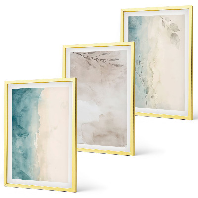 Set di 3 quadri Texture delicate ad acquerello.