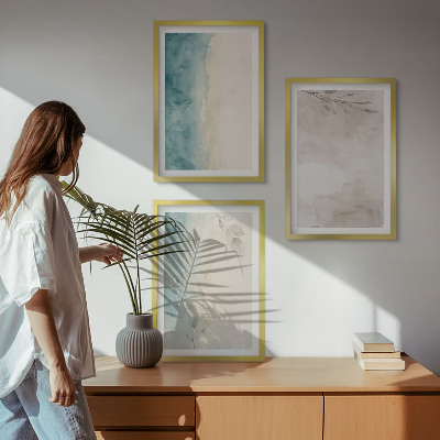 Set di 3 quadri Texture delicate ad acquerello.