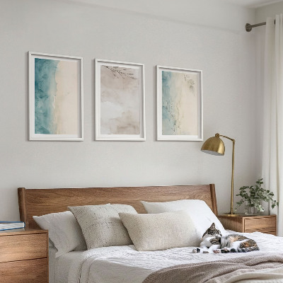 Set di 3 quadri Texture delicate ad acquerello.