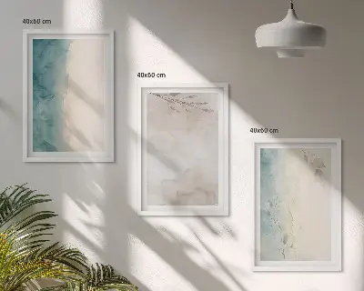 Set di 3 quadri con texture delicate ad acquerello