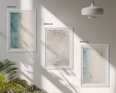 Set di 3 quadri Texture delicate ad acquerello.