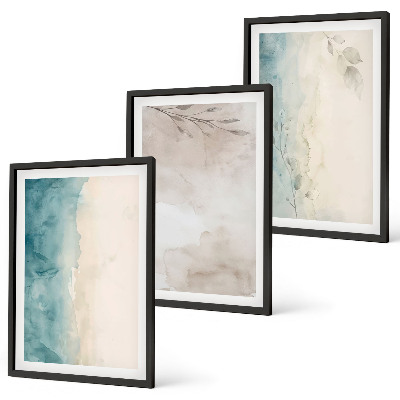 Set di 3 quadri Texture delicate ad acquerello.